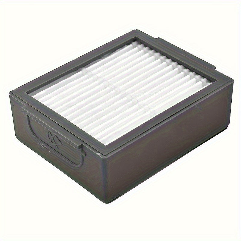 Комплект запасных частей для пылесосов iRobot серии I7, I7+, I8, I8+, I1, I2, I3, I3+, I4, I4+, I6, I6+, E5, E6, E7, J6, J7, J7+. В комплект входят 2 резиновые щетки, 5 боковых щеток, 6 HEPA-фильтров и 2 инструмента для чистки.