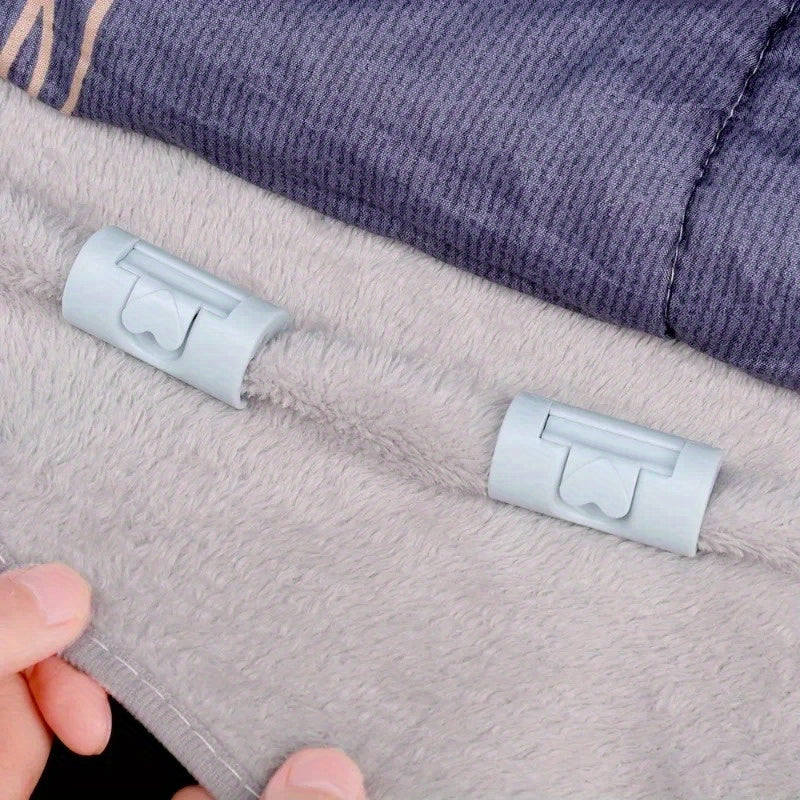 Set of 6 Bed Sheet Clips Adjustable Fasteners for Quilts and Blankets