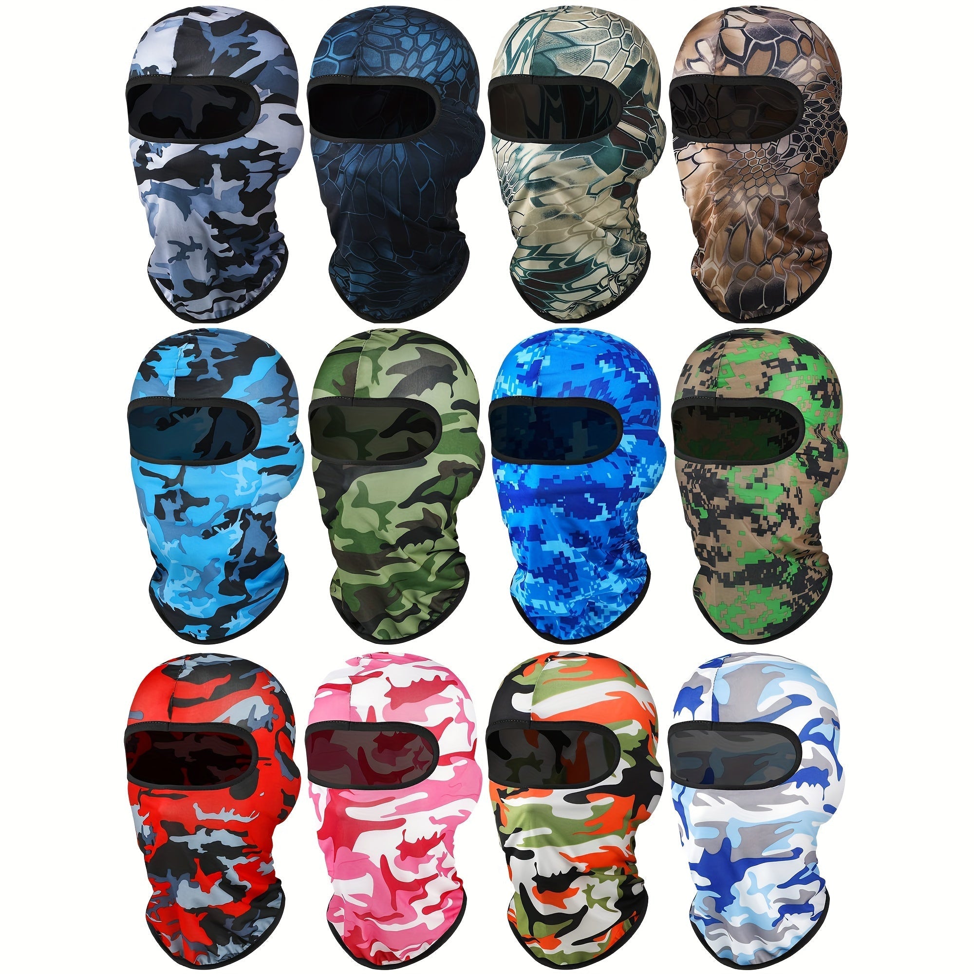 Women's Balaclava Masks Set of 12 Windproof Breathable Warm Skiing Cycling Face Cover
