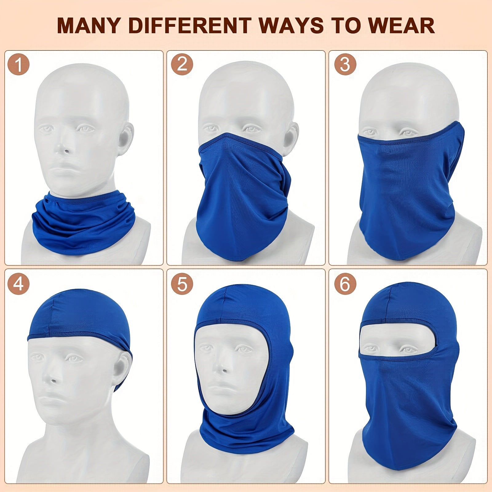 Women's Balaclava Masks Set of 12 Windproof Breathable Warm Skiing Cycling Face Cover