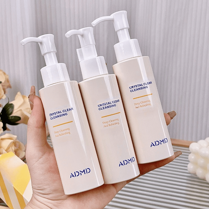 ADMD Gidratatsiyalovchi Kristal Toza Tozalovchi - Barcha teri turlari uchun AHA va Eucalyptus bilan chuqur po'lat tozalovchi gel, alkogolsiz makiyaj tozalovchi.