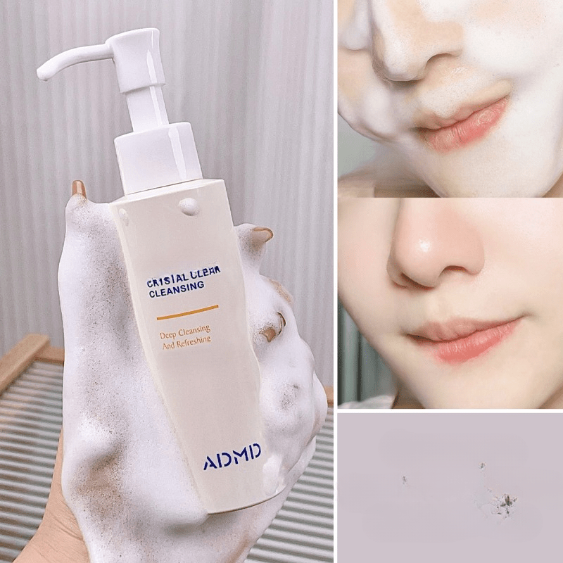 Hydrating Crystal Clear Facial Cleanser Deep Pore Gel with AHA Eucalyptus for All Skin Types