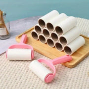 Lint Roller Kit with Handle and 4 Refills for Pet Hair Removal from Clothes Carpet and Car Seats
