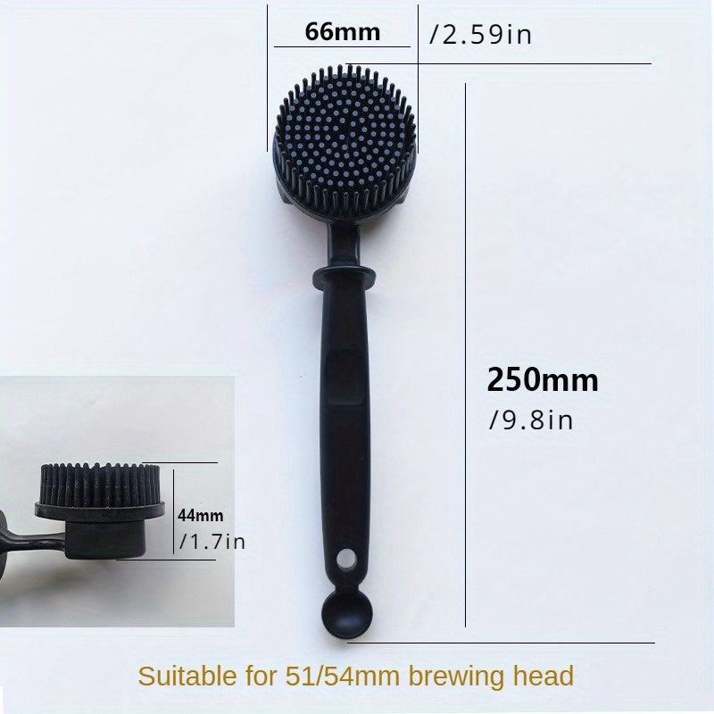 Circular Punch Head Silicone Coffee Machine Cleaning Brush Longer Handle Kitchen Utensil