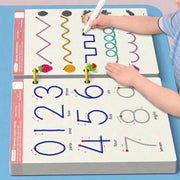 Children's Reusable Practice Tracking Manuals for Painting Education with Erasable Stickers