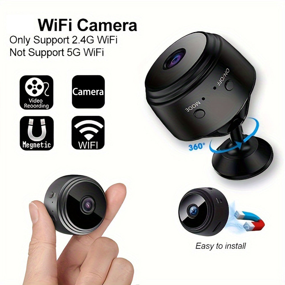Wireless Smart Home Security Camera with Remote Viewing and Rechargeable Battery