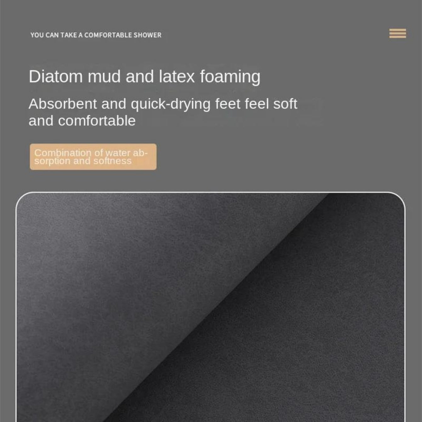 Быстросохнущий напольный коврик с буквенным принтом, изготовленный из диатомовой грязи. Предотвращает скольжение, впитывает влагу на кухне, в прихожей и коридоре. Легко стирается в стиральной машине, разглаживается, подходит для использования в прихожей.