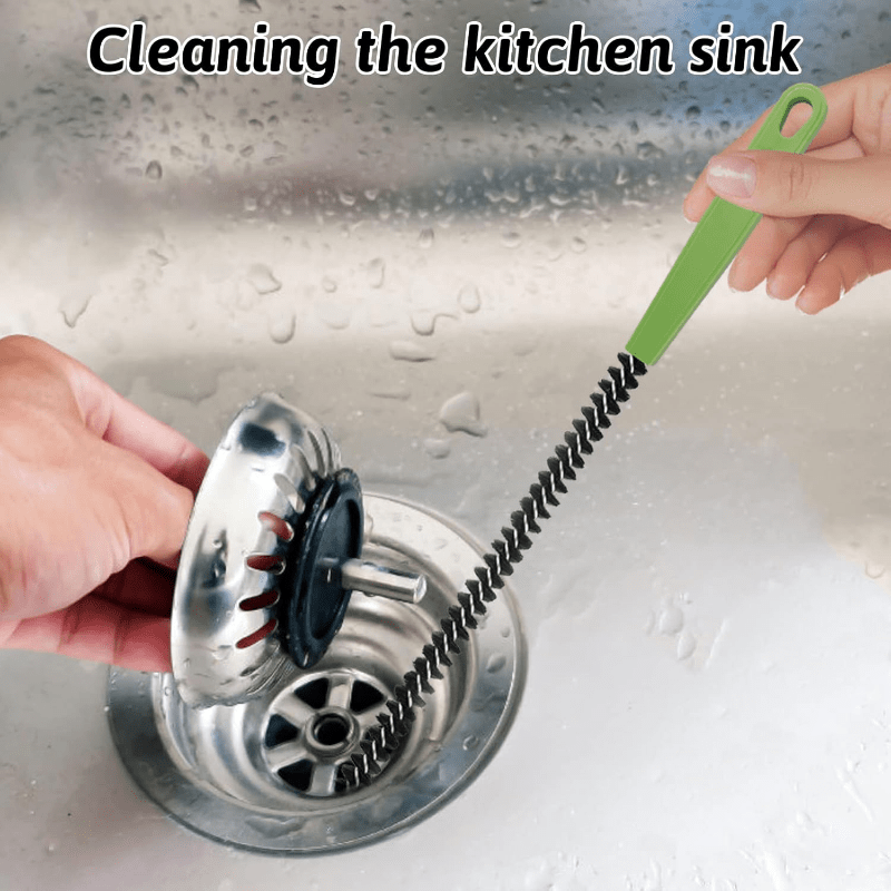 Flexible Metal Drain Pipe Cleaner Brush for Kitchen Sink Shower Bathtub Hair Blockages