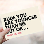 Humorous Birthday Card for Friends and Family with Envelope