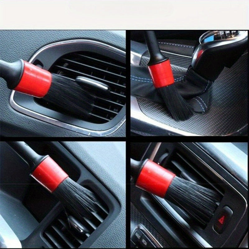 Набор из 5 щеток для детальной очистки автомобиля - щетина из конского волоса и нейлона - универсальные инструменты для чистки приборной панели, колес и интерьера - не требуется электричество для использования дома или в автомобиле