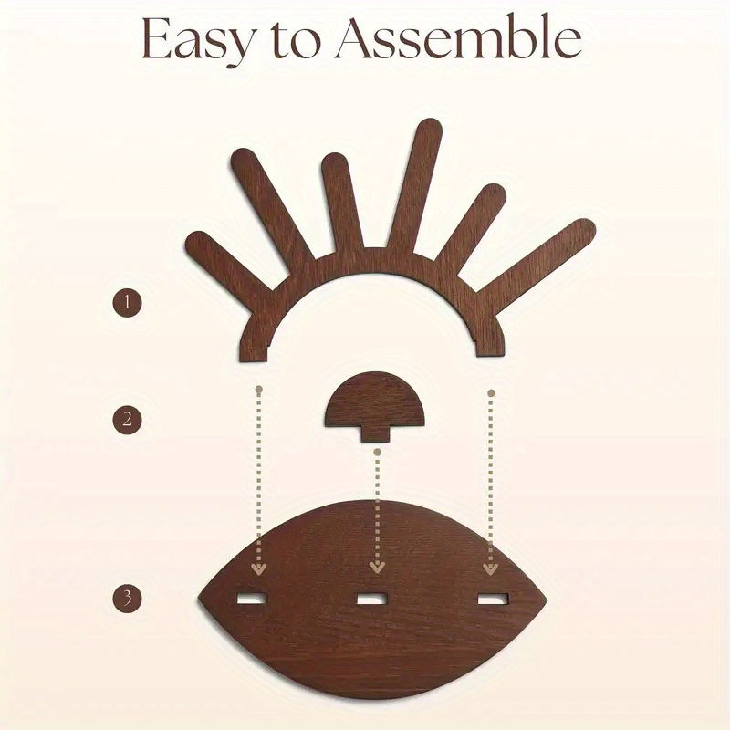 Yog'och zargarlik buyumlari uchun uzuklar, soatlar va poyafzal namoyish qiluvchi tashkilotchi sovg'a