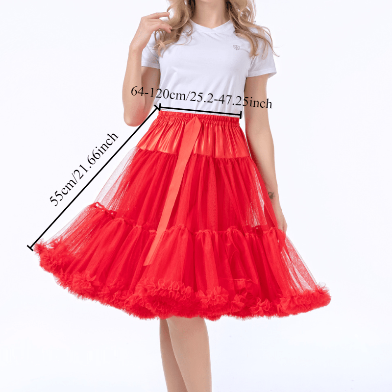 Festive Season Celebration Skirt Hexagonal Mesh Lightweight Fluffy Dance Costume