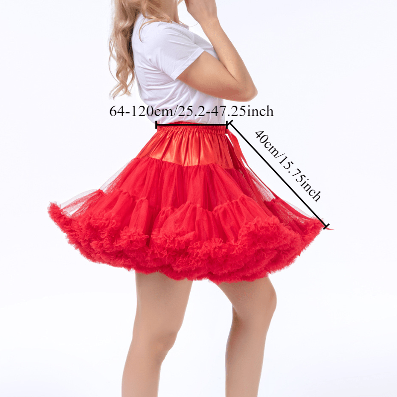 Festive Season Celebration Skirt Hexagonal Mesh Lightweight Fluffy Dance Costume
