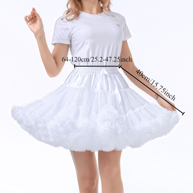Festive Season Celebration Skirt Hexagonal Mesh Lightweight Fluffy Dance Costume