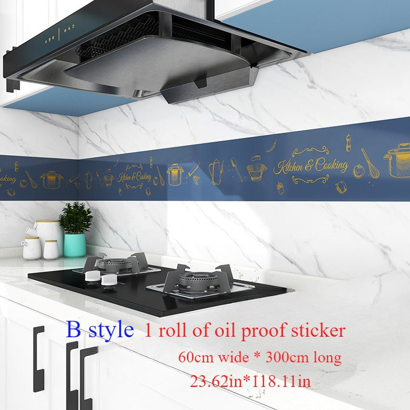Kitchen Wall Protector Stickers Waterproof Fireproof High-Temperature Resistant for Stove
