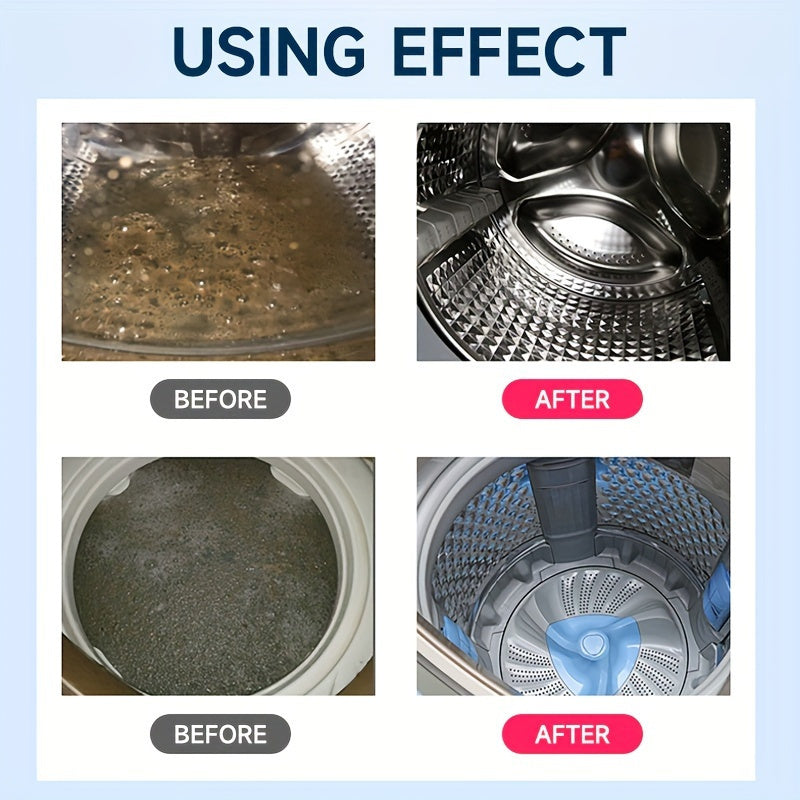 12-Pack Effervescent Washing Machine Cleaner Tablets for Deep Cleaning and Odor Removal