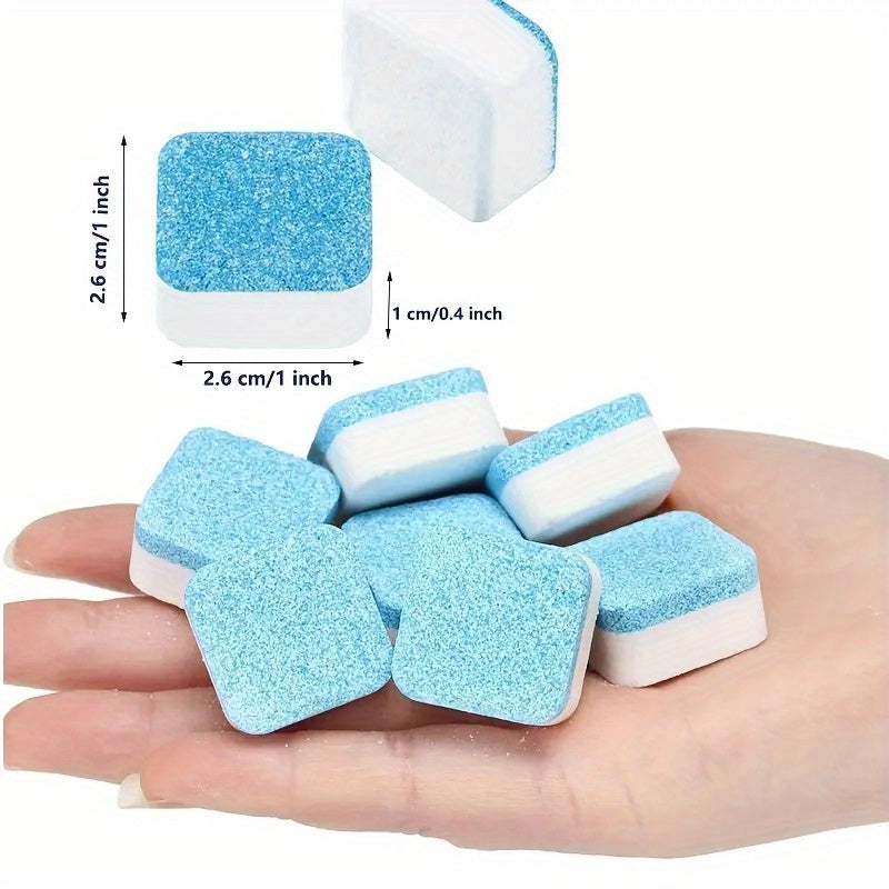 12-Pack Effervescent Washing Machine Cleaner Tablets for Deep Cleaning and Odor Removal