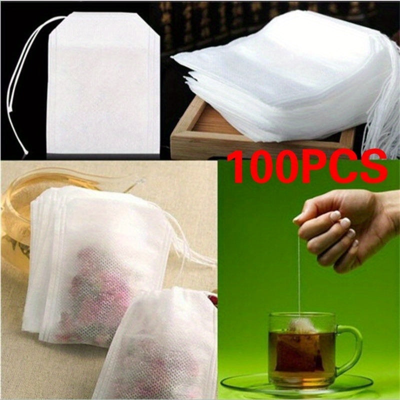 Premium White Drawstring Tea Bags 5.51x7.01cm for Loose Leaf Tea Herbs Spices