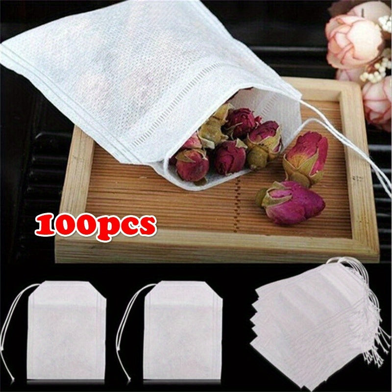 Premium White Drawstring Tea Bags 5.51x7.01cm for Loose Leaf Tea Herbs Spices