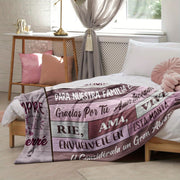 Personalized Spanish Grandma Blanket Fleece Throw for Anniversaries and Birthdays