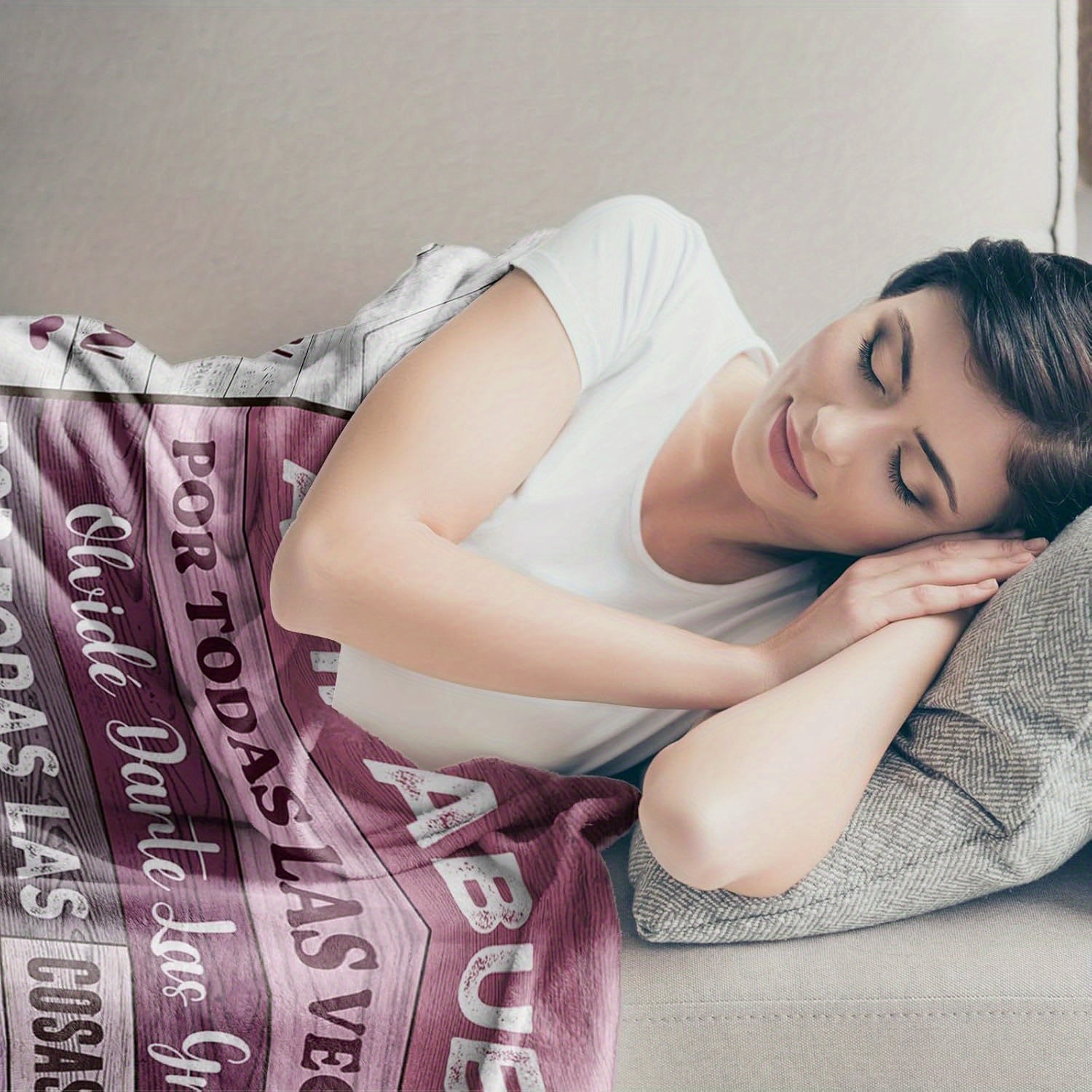 Personalized Spanish Grandma Blanket Fleece Throw for Anniversaries and Birthdays