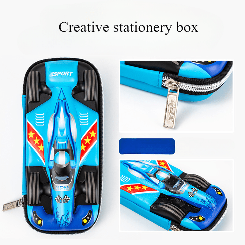 Car-Shaped Pencil Case Stationery Organizer Large Capacity Creative Design for Students