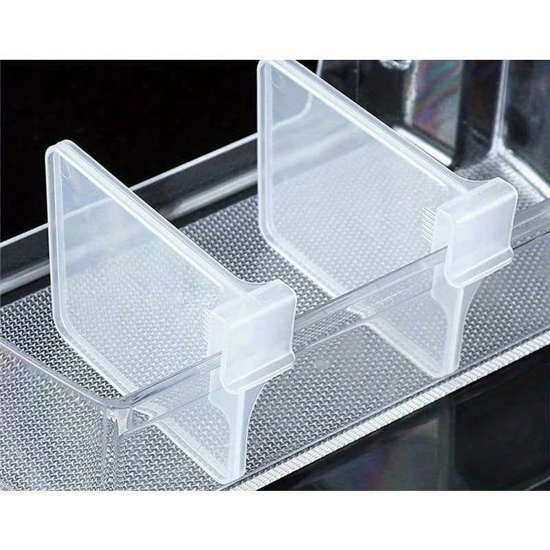 Multi-Functional Refrigerator Organizer Divider Storage Partition with Buckle Transparent Plastic Neat and Stable