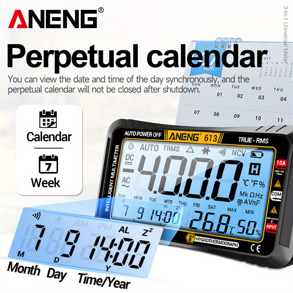 Multímetro digital 4000 cuentas Voltaje AC/DC Corriente Resistencia Probador 3 en 1