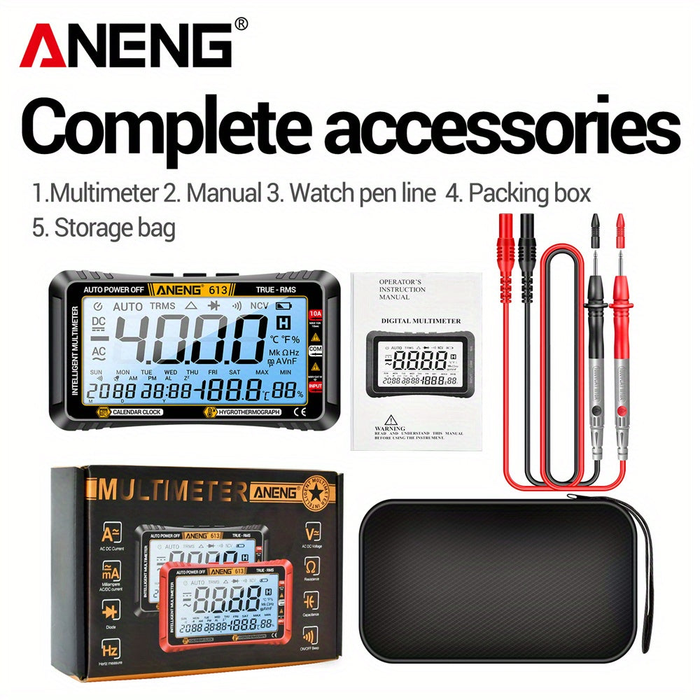 Digital Multimeter 4000 Counts AC/DC Voltage Current Resistance Tester 3 in 1