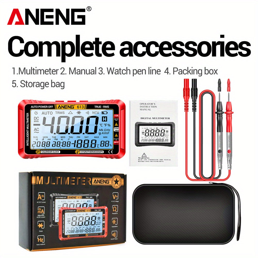 Digital Multimeter 4000 Counts AC/DC Voltage Current Resistance Tester 3 in 1