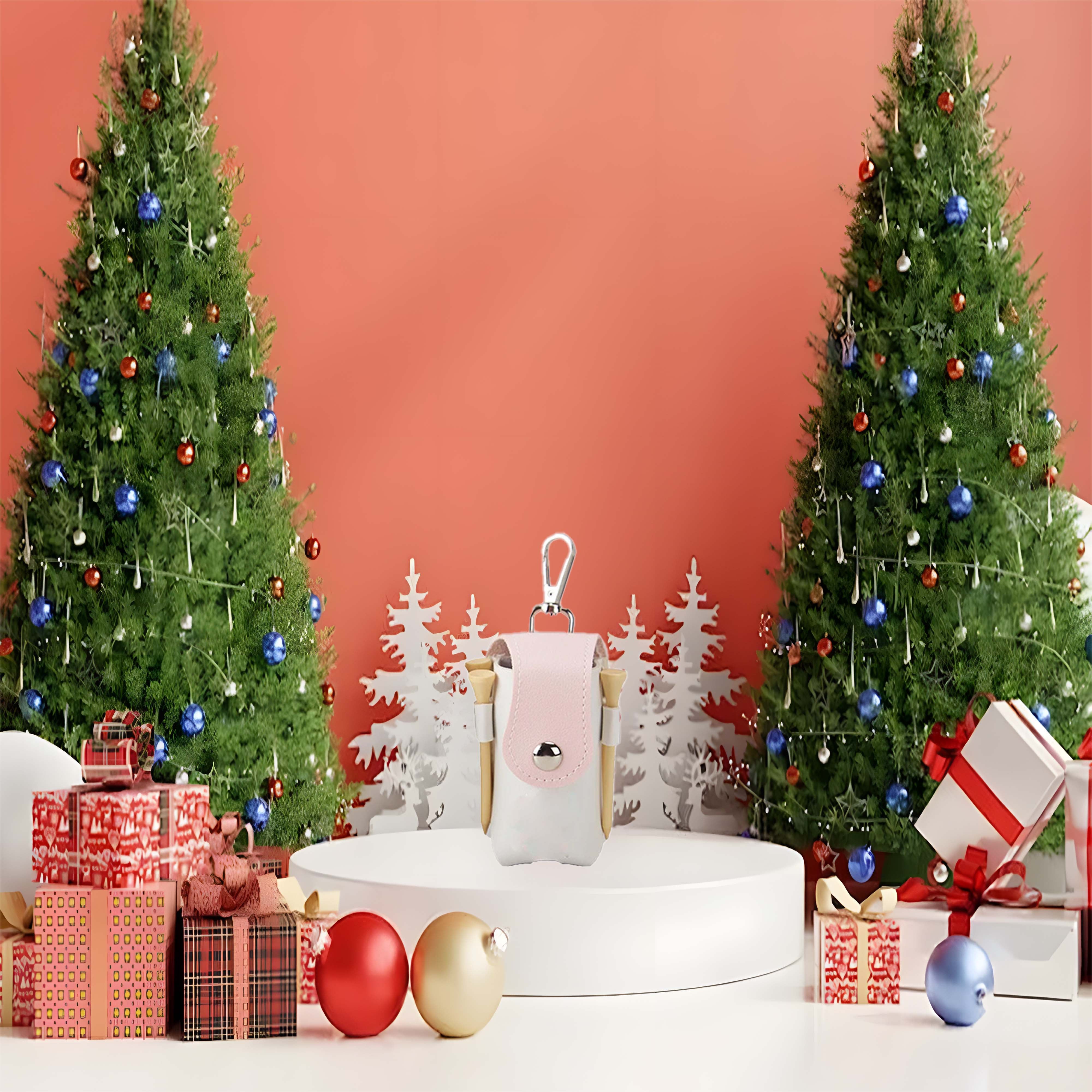 Индивидуальный кожаный держатель для гольф-мячей с зажимом, с гравировкой, органайзер для тиков, для гольфистов