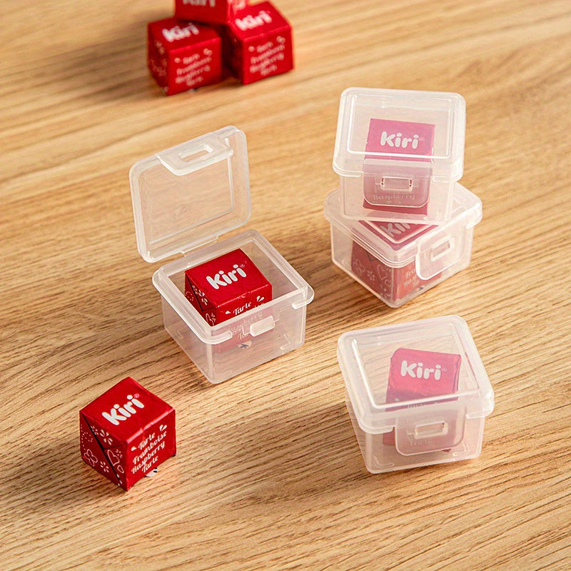 Contenedor de almacenamiento de plástico ABS para cocina con tapa abatible, caja de alimentos cuadrada, apta para congelador