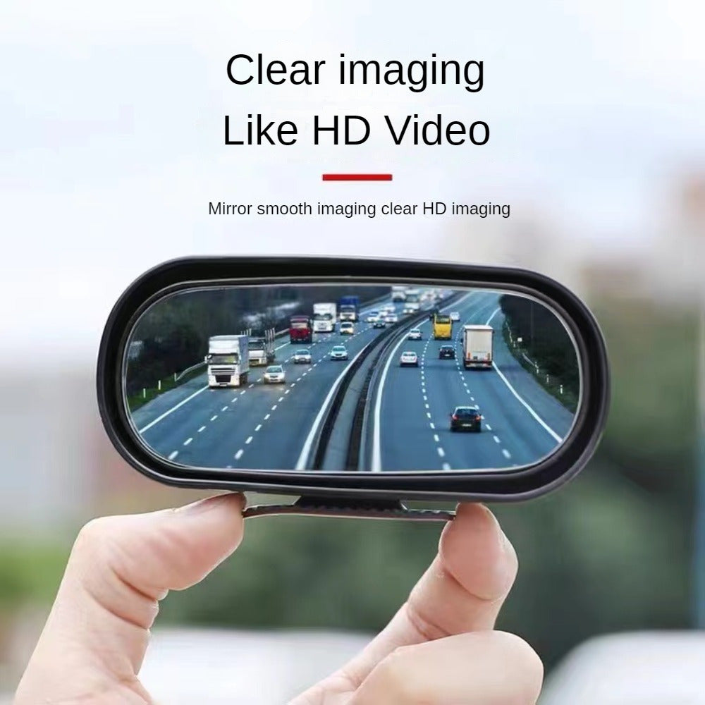Wide-Angle Rearview Mirror for All Vehicles 360° Rotatable Blind Spot Oval Flat Lens