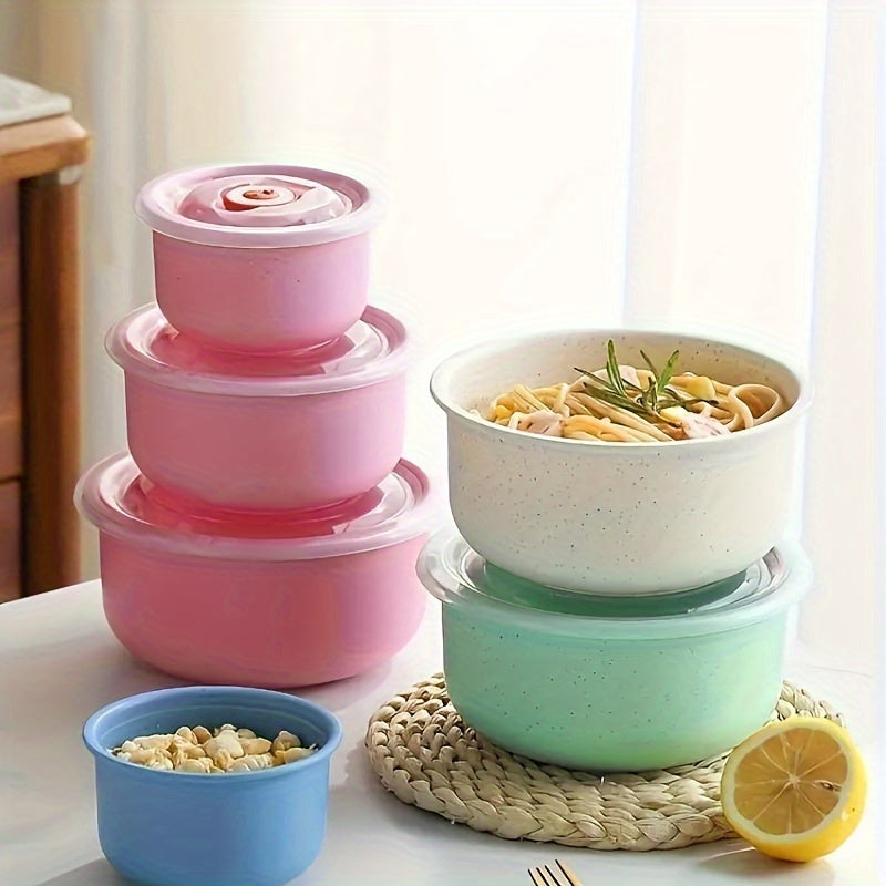 Wheat Straw Bowls and Food Storage Containers Microwave Safe Sealed Lids