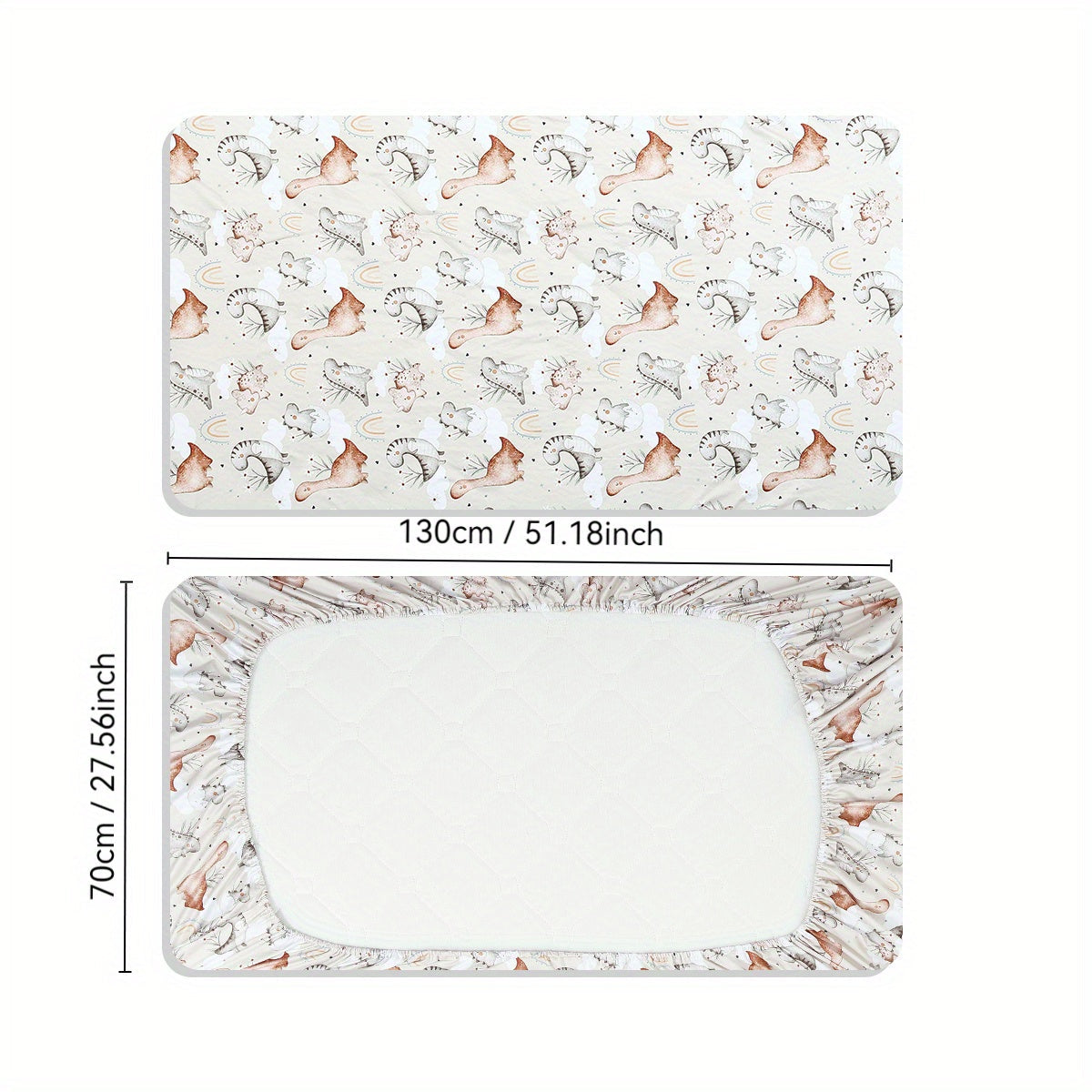 Sábanas ajustadas y transpirables de elastano para moisés para bebés niños y niñas, ovaladas y rectangulares