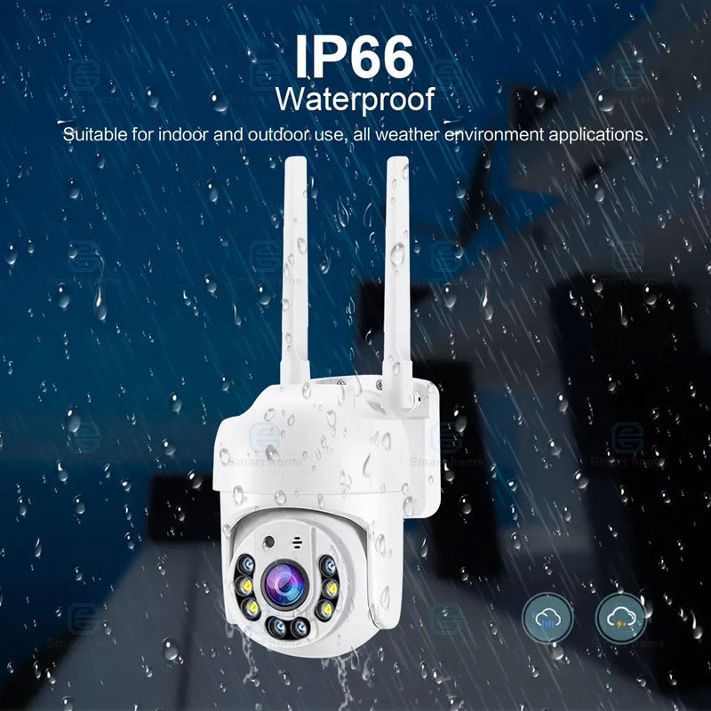 Outdoor WiFi Security Camera with PTZ Auto-Tracking AI Human Detection 1080p Night Vision