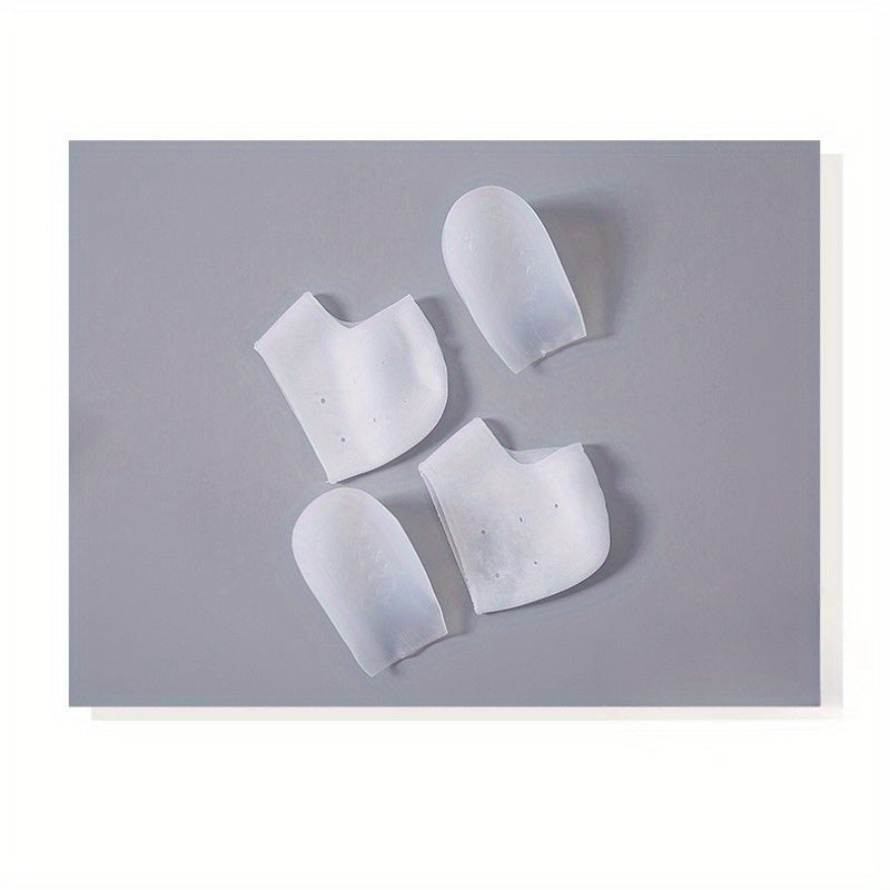 Cojines de media suela de silicona para zapatos, protectores de talón, invisibles, aumento de altura, antideslizantes, almohadillas para pies, transparentes y tono piel, paquete