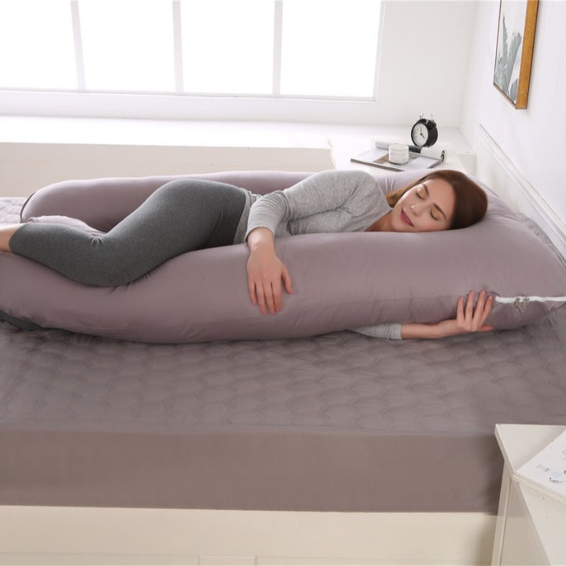 Detachable Washable U-Shaped Pregnancy Pillow with Waist Support and Breastfeeding Use