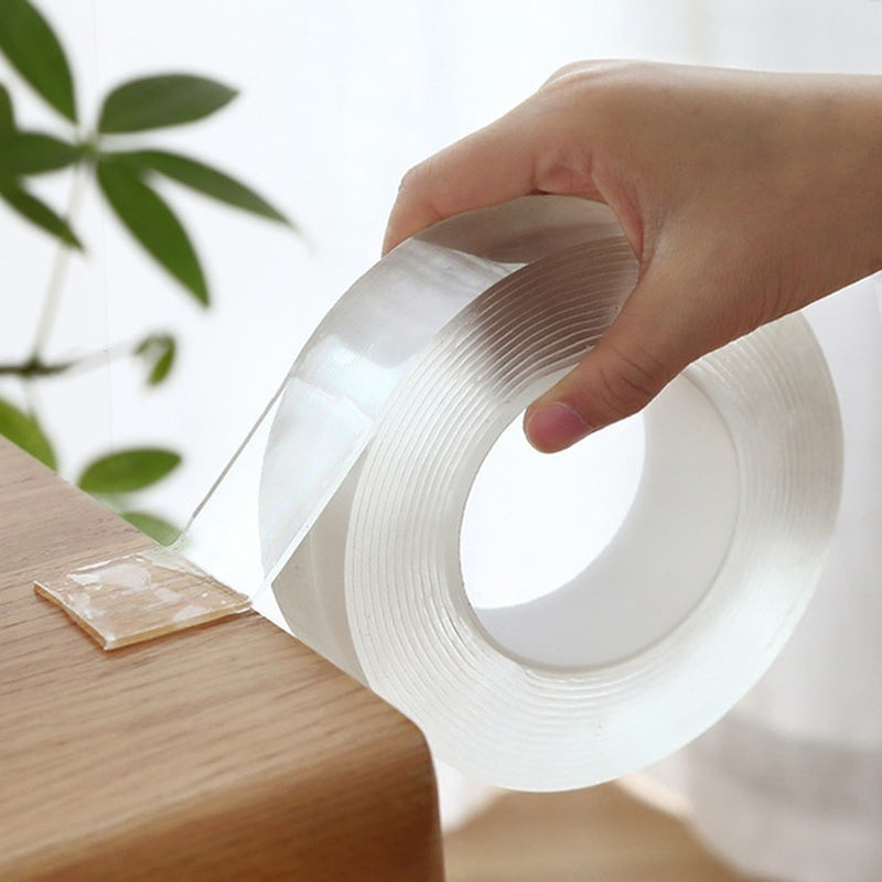 Reusable Double-Sided Adhesive Nano Tape for Furniture Wall Mounting Washable and Reusable 1/3/5m