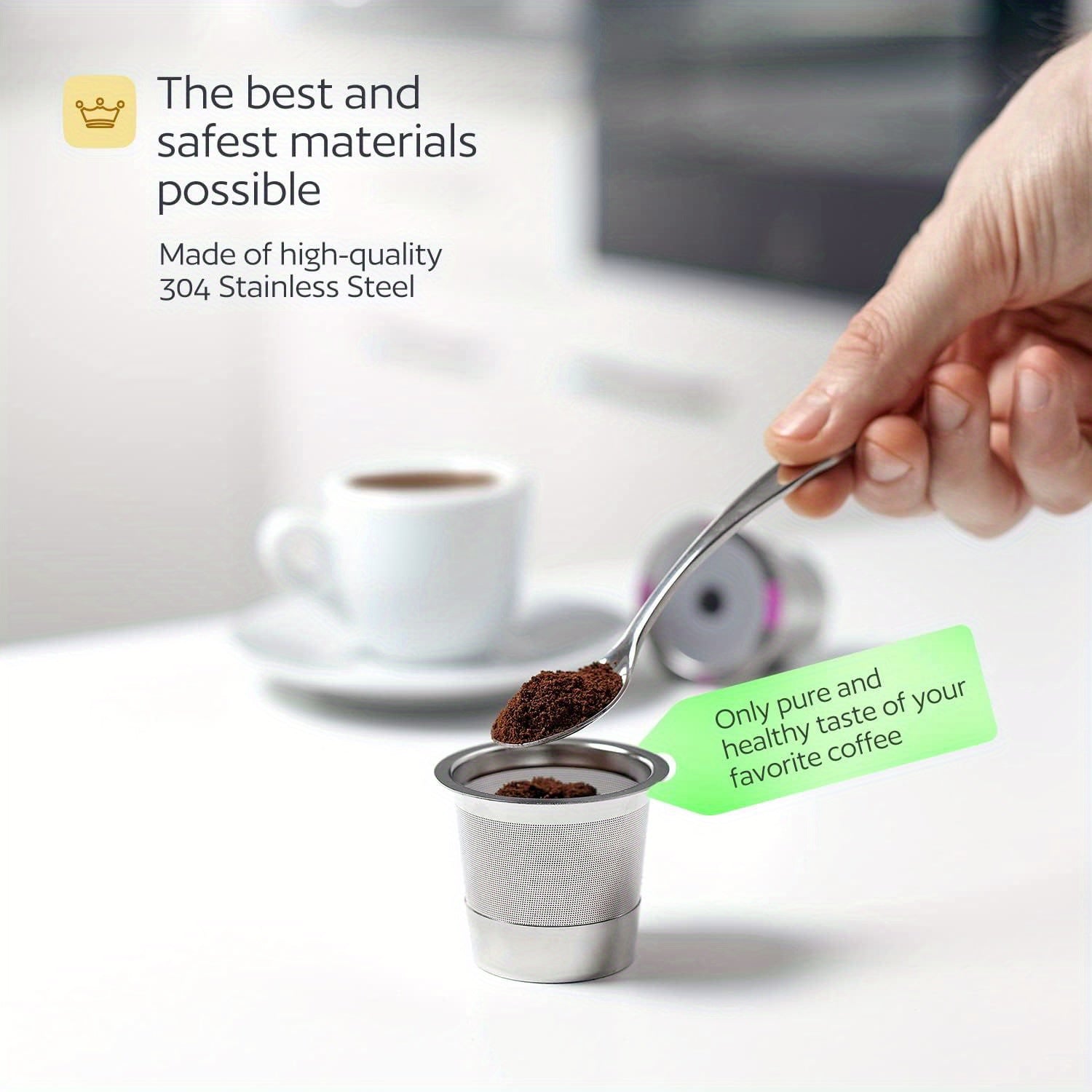 Reusable Stainless Steel K-Cup for Keurig Coffee Makers, Universal Compatible