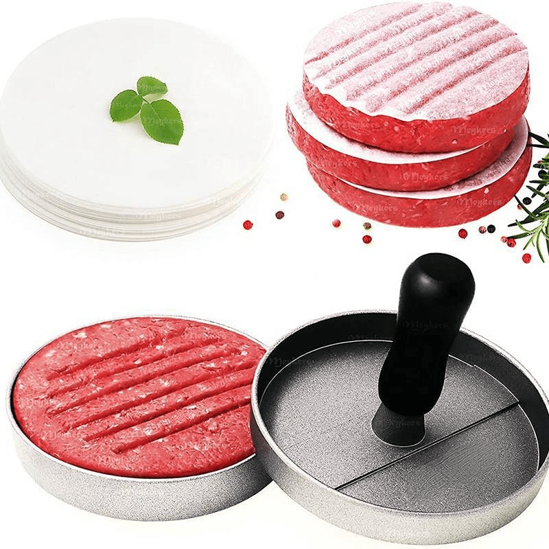 100 Pieces Non-Stick Hamburger Patty Paper for Burgers and Freezing
