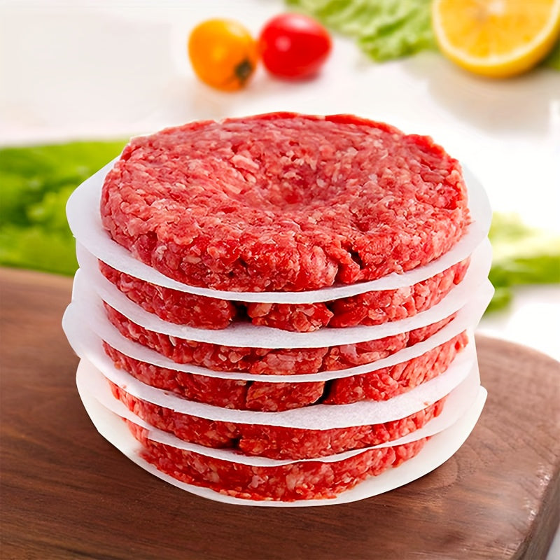 100 Pieces Non-Stick Hamburger Patty Paper for Burgers and Freezing