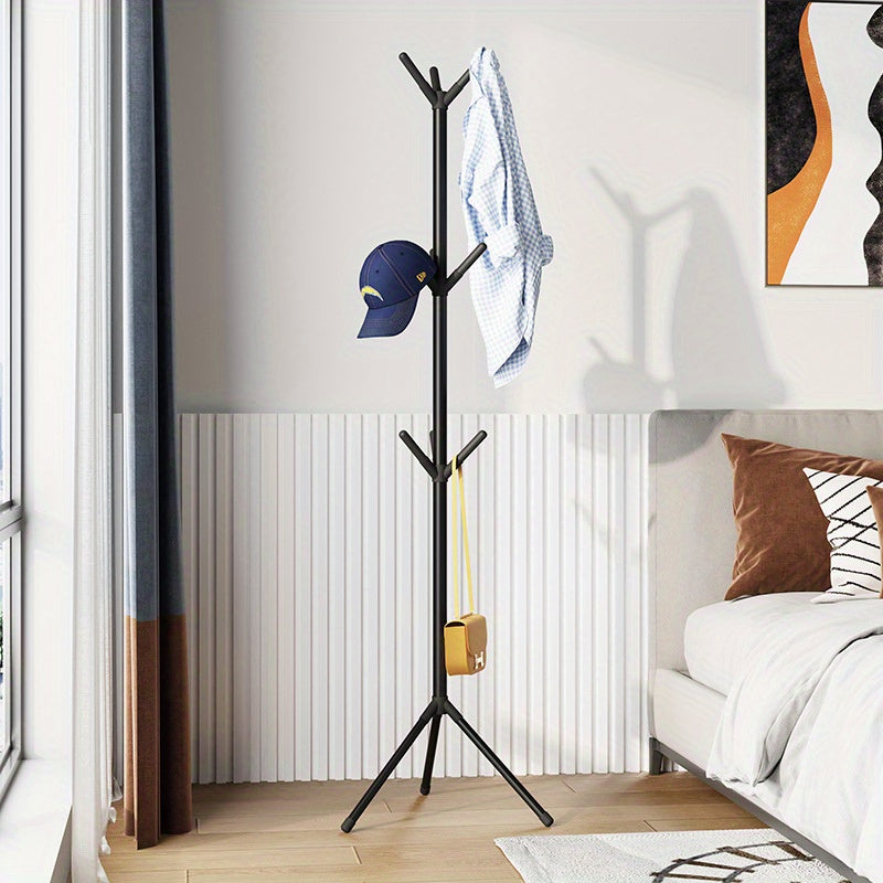 Freestanding Coat Rack with Umbrella Holder, Quick Assembly, Multi-Functional Clothes Stand