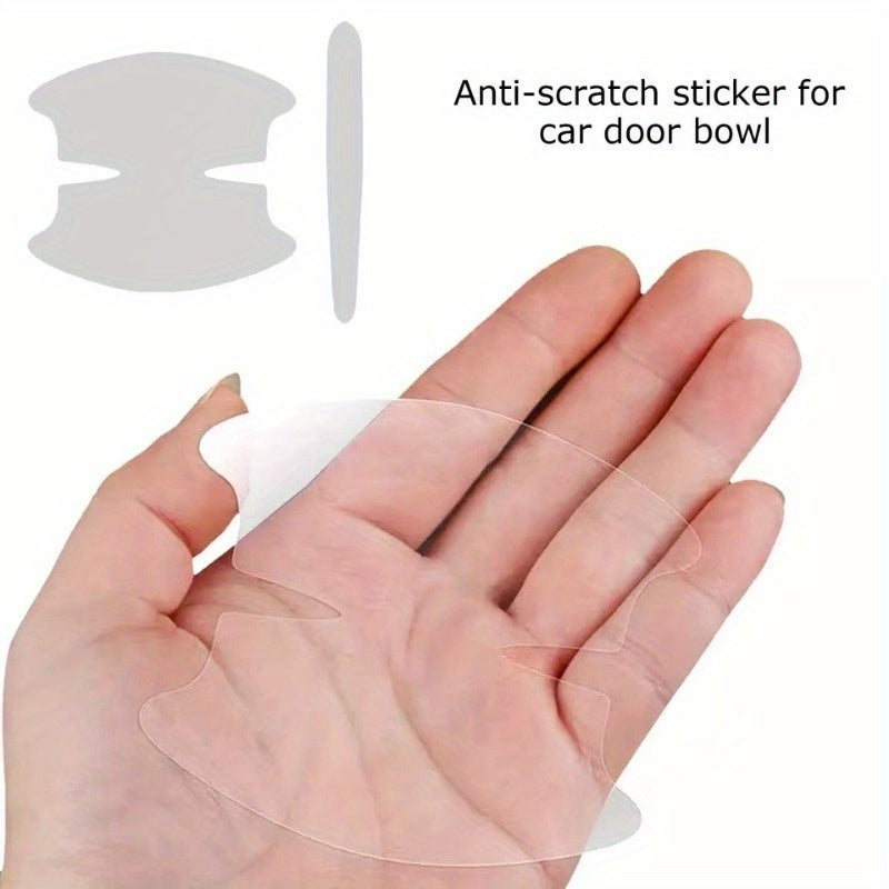 Juego de 8 piezas de protectores para manijas de puertas de coche, película transparente resistente a los arañazos