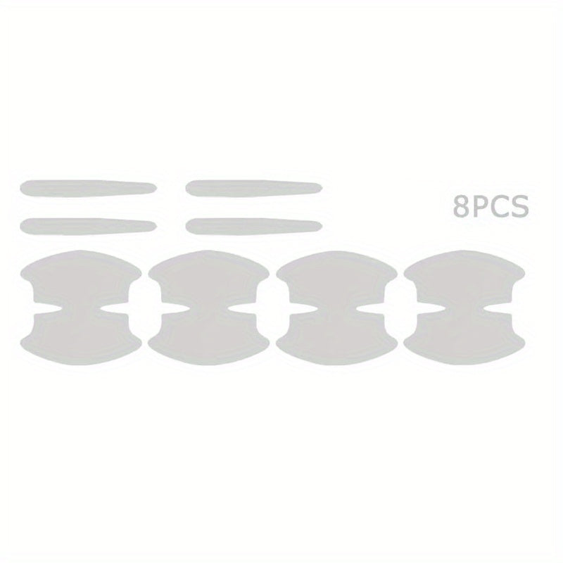 Juego de 8 piezas de protectores para manijas de puertas de coche, película transparente resistente a los arañazos