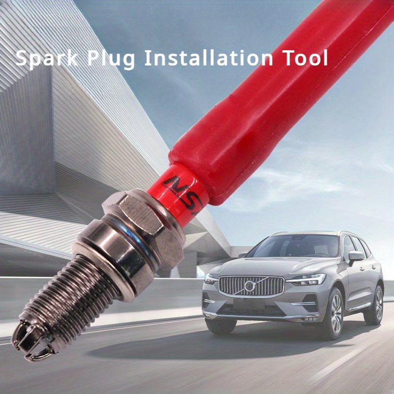 Herramienta de enchufe para bujías de coche, roja, duradera, para quitar e instalar