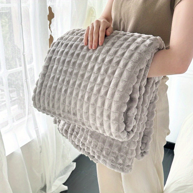 Flannel Sofa Blanket Cozy Warm Throw in Multiple Colors