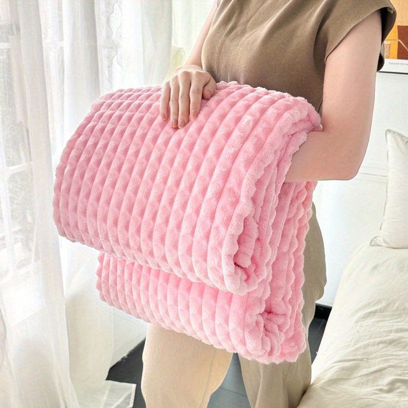 Flannel Sofa Blanket Cozy Warm Throw in Multiple Colors