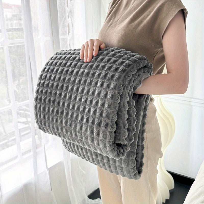 Flannel Sofa Blanket Cozy Warm Throw in Multiple Colors