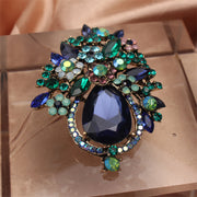 Elegant Rhinestone Flower Brooch for Dresses Bags and Hats Stylish Jewelry for Special Occasions
